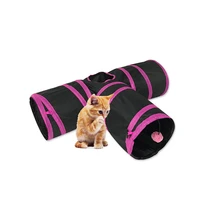 funny 3 holes pet cat collapsible tunnel toys for cats foldable interactive puppy rabbit animal play games kitty kitten products