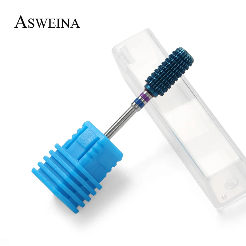 ASWEINA 1 шт. синие карбидные сверла для ногтей пилки фрезеровочный резак