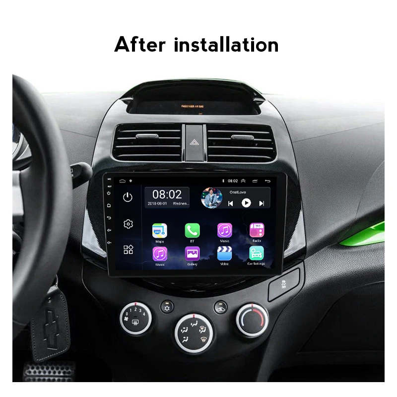 2.5D Автомобильный мультимедийный стерео плеер для CHEVROLET Spark Beat M300 2010 2011 2012-2014 USB FM SWC