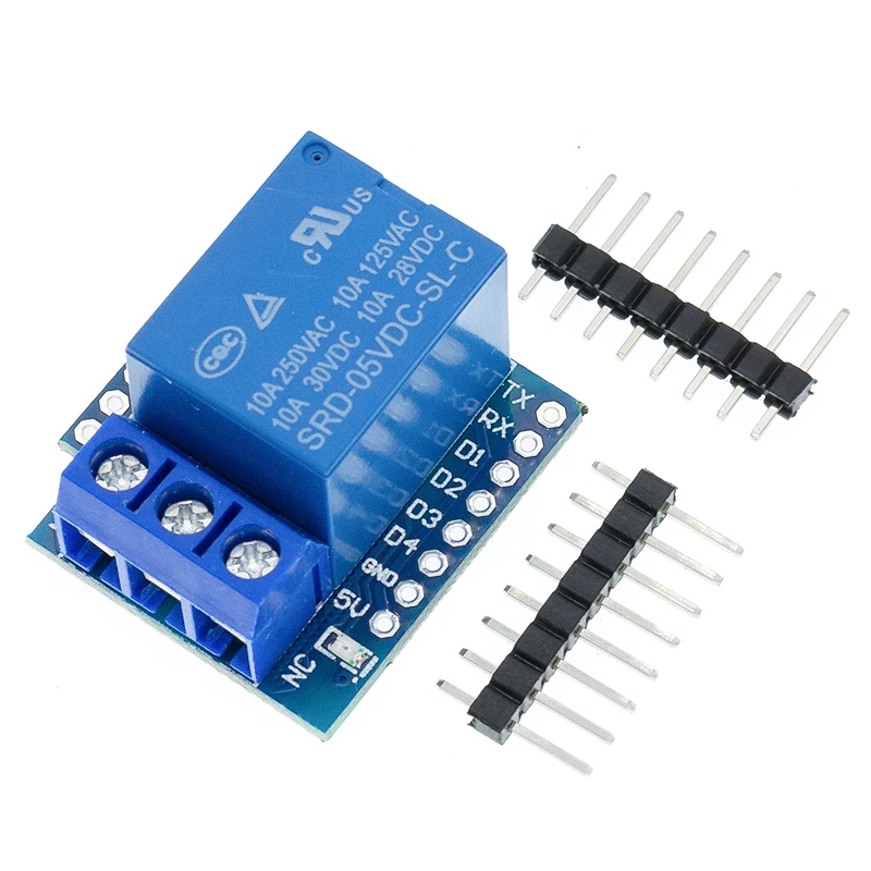 10 шт. один канал Wemos D1 Мини Релейный Щит релейный модуль для ESP8266 макетной платы 1 |