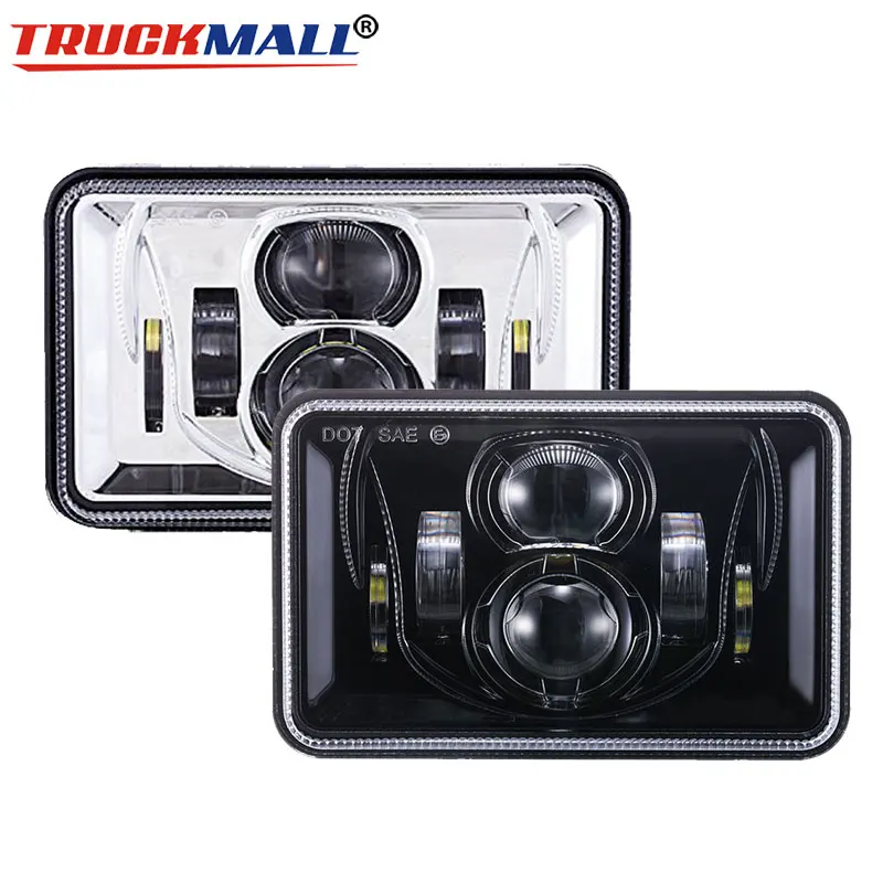 Для Peterbilt Kenworth T800 T400 T600 W900B/L 4x6Inch LED 12V 24V фары для грузовиков проектор замена|Фара