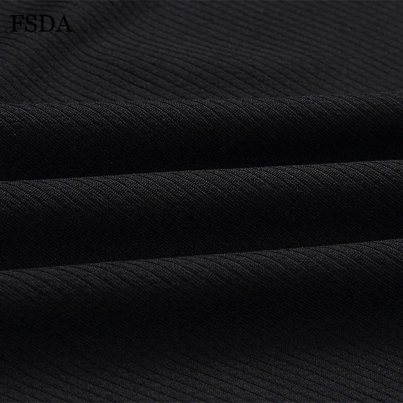 FSDA Водолазка с длинным рукавом Женские мини платья однотонные повседневные 2019