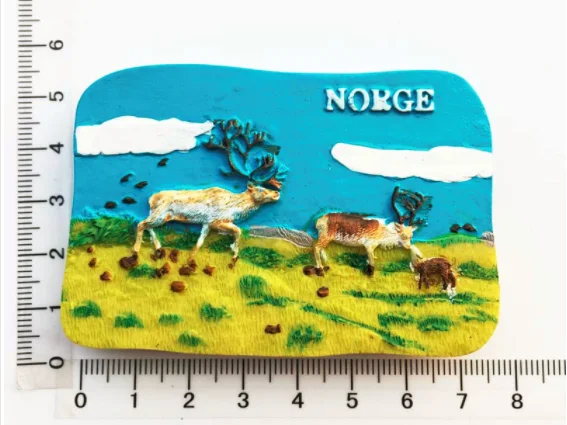 

Norway Elk Family 3D Fridge Magnets Travel Souvenirs Home Decoration Refrigerator Magnetic Stickers
