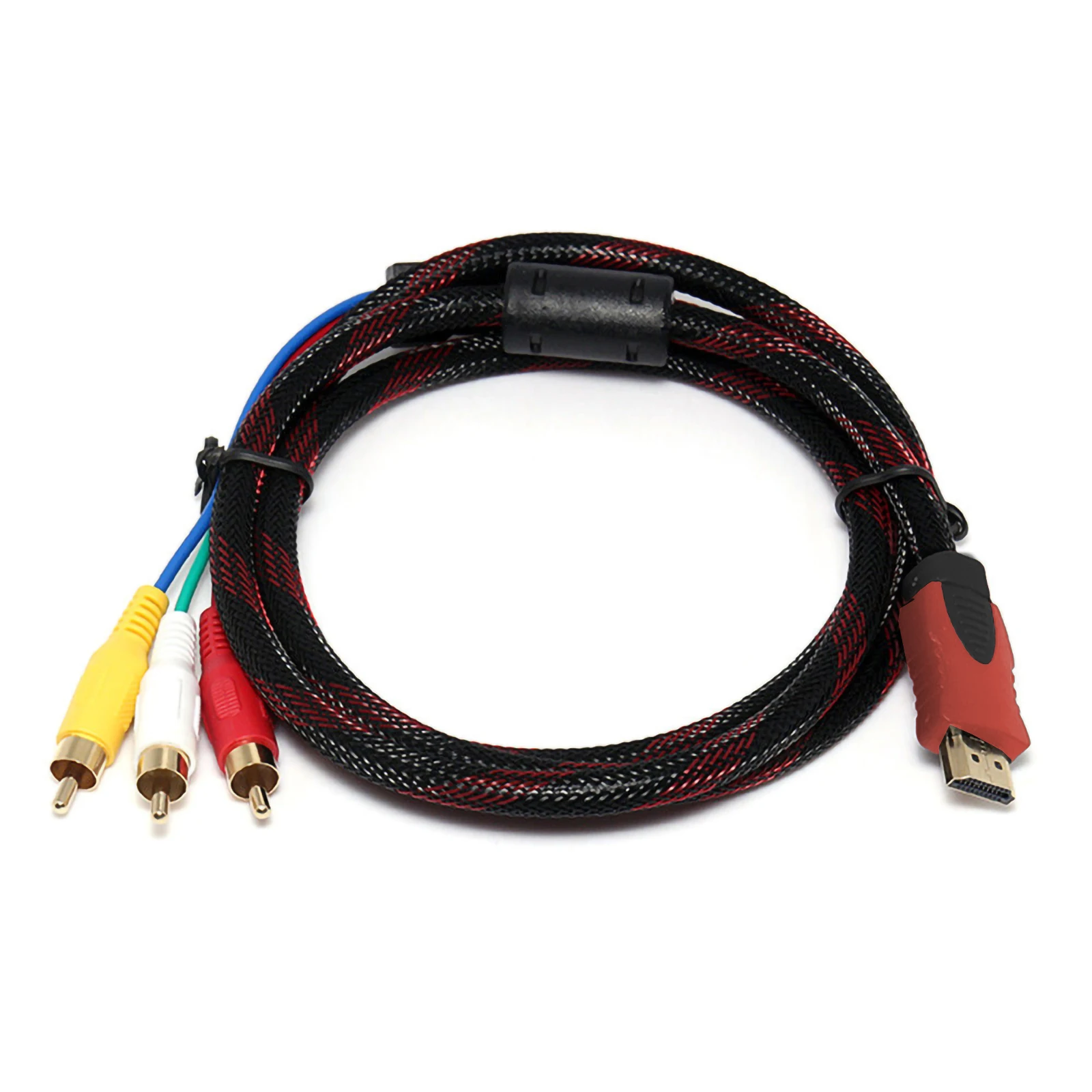 

Video Audio AV Component Converter HDMI-Compatible Male To 3 RCA Adapter Cable For HDTV 1080 Compatible Male To 3 RCA