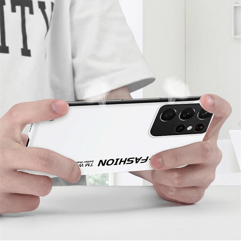 Бескаркасный Ультратонкий чехол для Samsung Galaxy S22 Ultra Plus модный матовый тонкий с