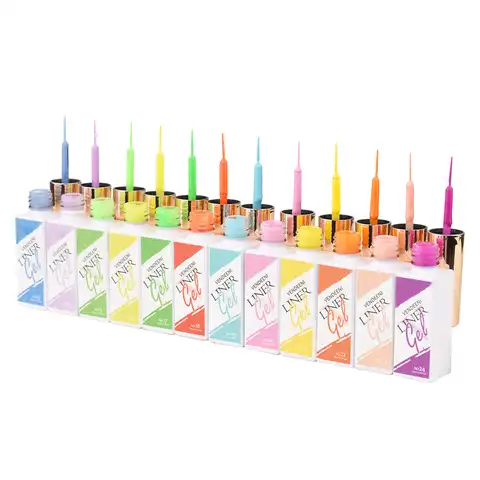 Vendeeni, 12 colors, artificial painting of nails, nail liner, gel polish for needlework, linear artistic gel for the leg of the legs ...