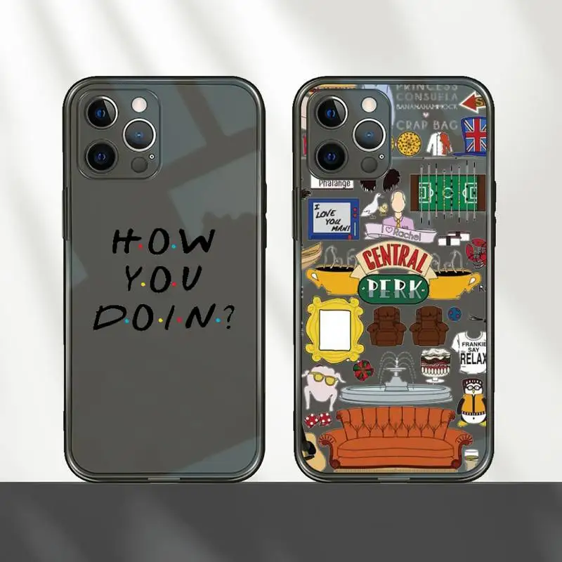 

Central Perk Coffee friends tv series Phone Case Transparent for iPhone 7 8 11 12 se 2020 mini pro X XS XR MAX Plus