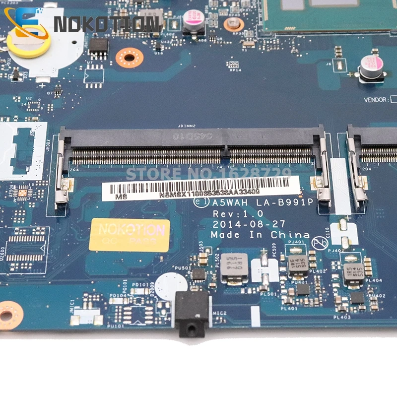 NOKOTION A5WAH LA-B991P для acer aspire E5-571 E5-571G Материнская плата ноутбука NBMSX11008 NBMLC11008 SR23W I7-5500U Процессор 840 м gpu