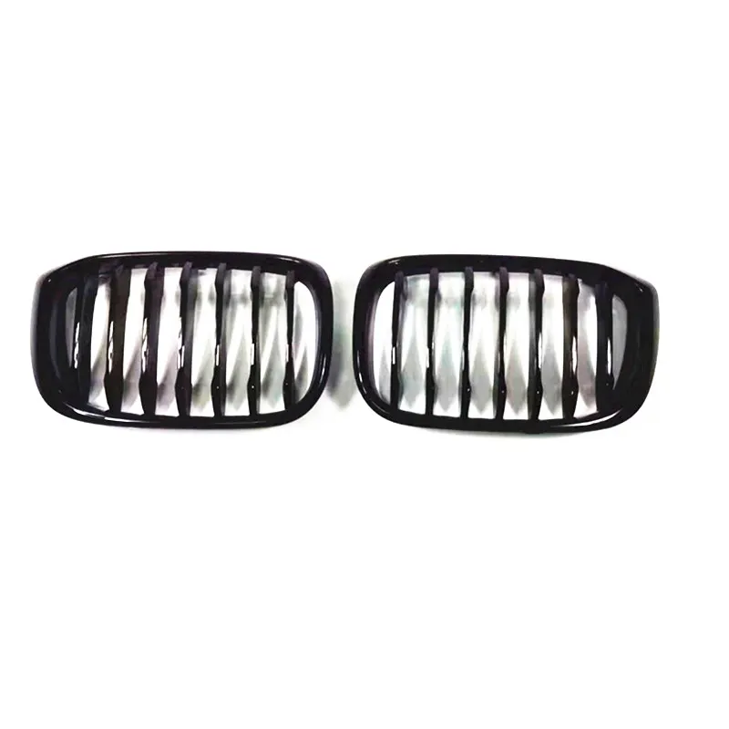 

2 PCS/ Pair Glossy Black Front Bumper Kidney Grill Grille For BMW X3 G01 2018+ Single Slat Car Accessories