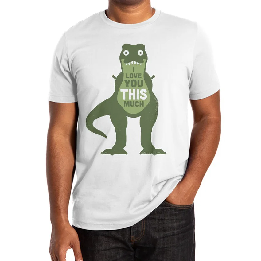 Amourosaurus футболка Любовь Типографика текст слова dro72 белый тираннозавр рекс T rex i love