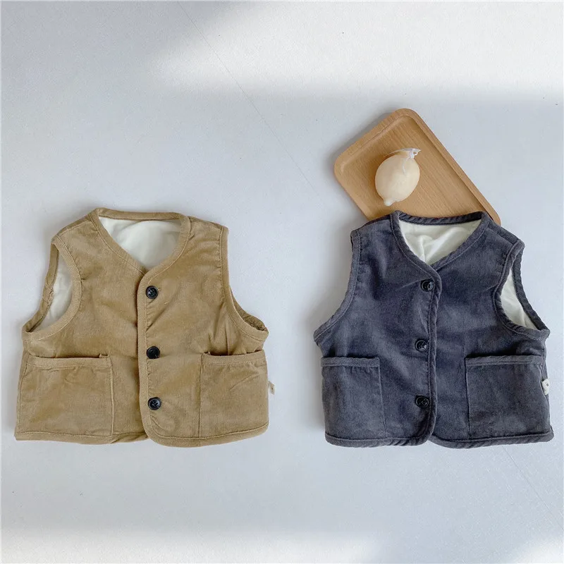 

Baby Girl Winter Clothes Boys Fleece Vest Fur Jacket for Children Toddler Tops Infant Warm Clothing Toddler Boys Sweaters