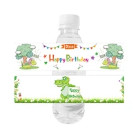 10pcslot dinosaur theme party bottle stickers label happy birthday party decorations for kids 1st birthday supplies for boys