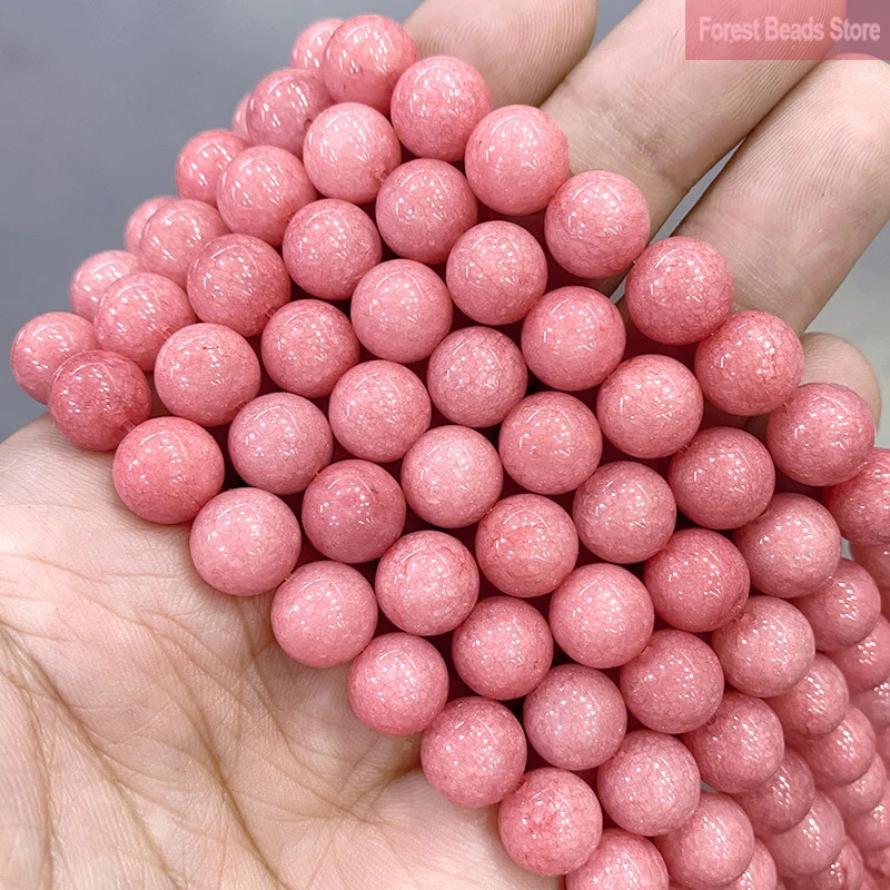 Светильник Сины из яшмы светло розовые бусины натурального камня диаметром 15