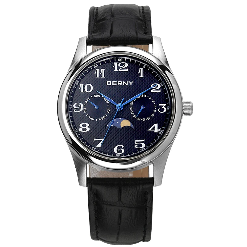 Для мужчин часы и лунной фазой кварцевые наручные для женщин Спорт