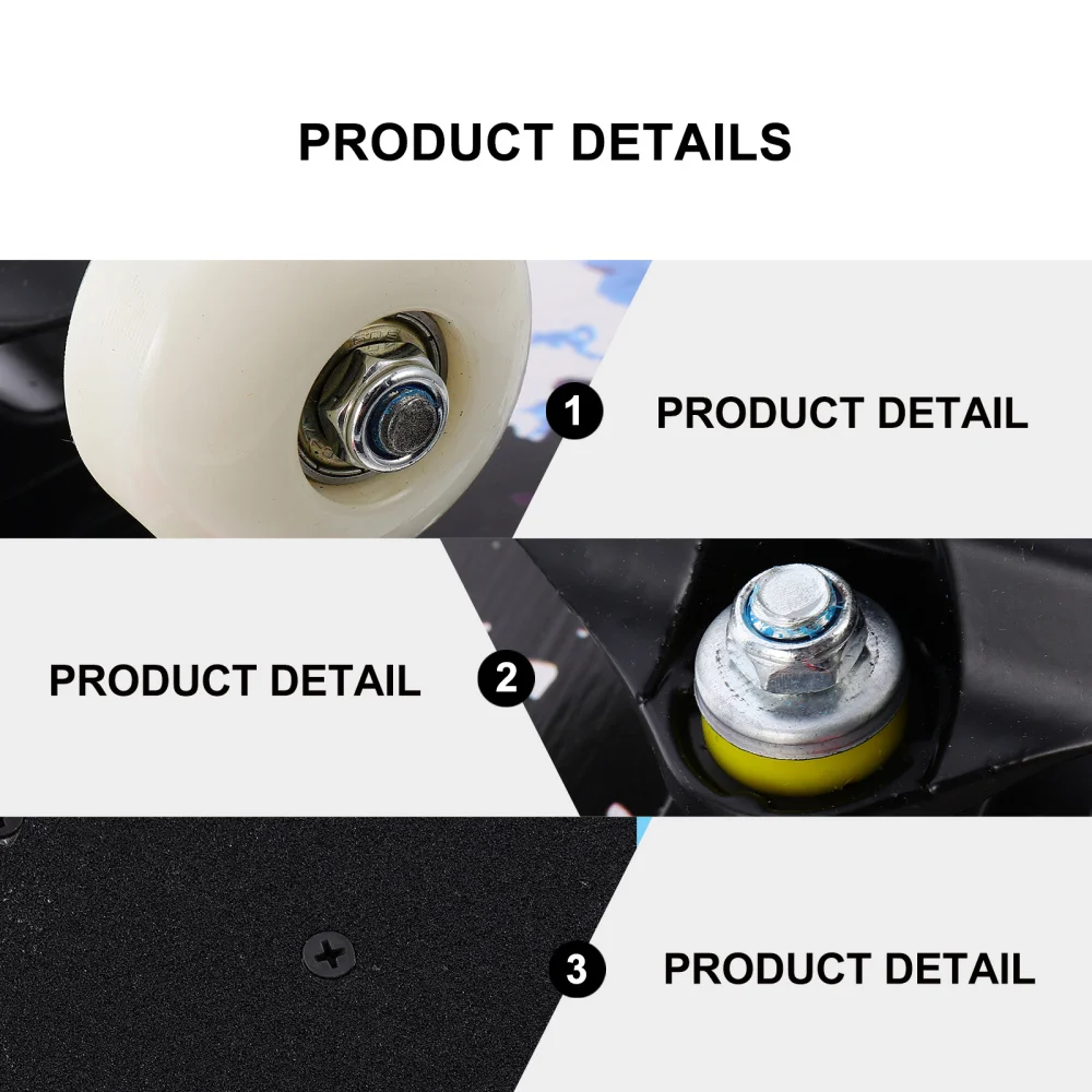 

Adult Skateboard Double Snubby Maple Skateboard Alloy Longboard Colorful Night