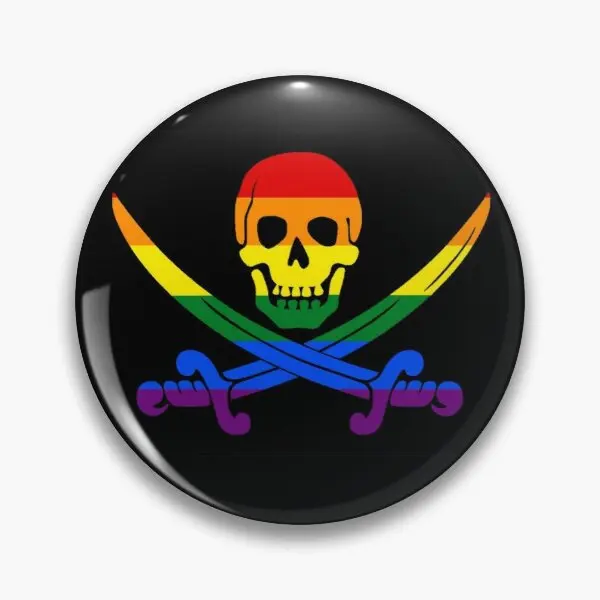 

LGBTQ Rainbow Pirate Jolly Roger Soft Enamel Pin Funny Clothes Jewelry Badge Creative Collar Women Metal Lapel Pin Cute Hat