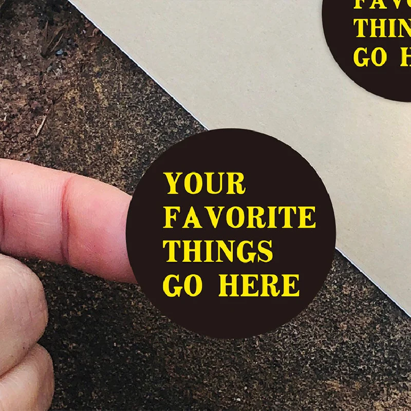 

Customized And Personalized Black Round Stickers, Gold Foil, Silver, Rose Gold Special Material Printing