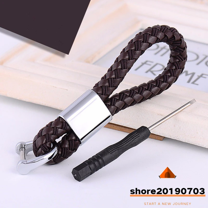 Creative hand-knit leather rope car key buckle For BMW decoration men's and women's pendant shape ring accessories | Автомобили и
