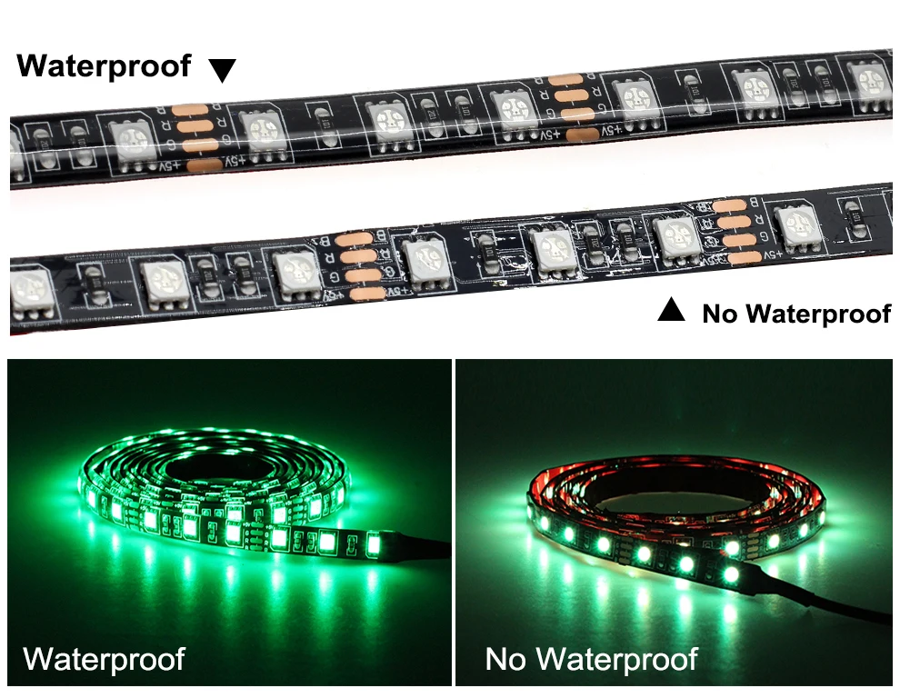 USB RGB Светодиодная лента 5050 DC5V водонепроницаемый гибкий светодиодный светильник лента 0,5 м 1 м 2 м сменный цвет для ТВ фоновый светильник ing