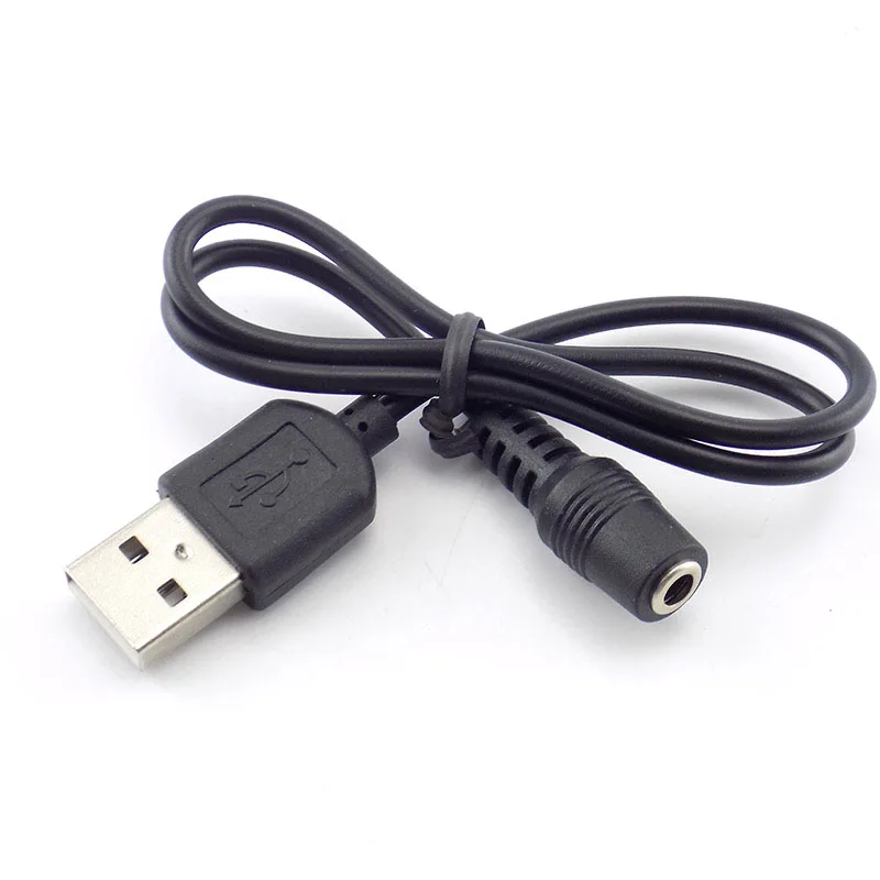 DC гнездовой разъем питания к USB A штекер 3,5 мм x 1,35 мм штекер удлинитель Кабель для бочонка Соединительный шнур питания USB 2,0 штекер