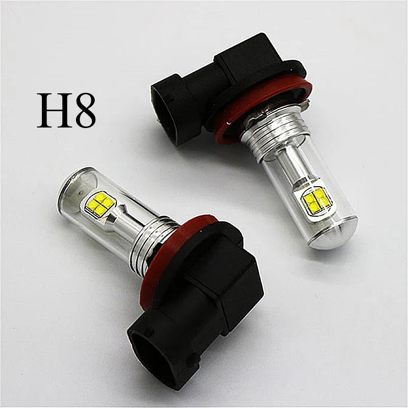 2 шт. Одежда высшего качества белый 9006 HB4 8SMD высокое яркое 40В светодиодный Автомобильная Противо-Туманная светильник DRL вождения лампы сигнала светильник стояночный светильник - Цвет: H8