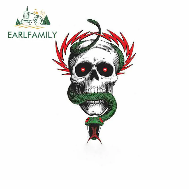 

EARLFAMILY 13 см x 13 см голова скелета мультфильм Oem виниловые наклейки на машину JDM солнцезащитный водонепроницаемый фургон Сделай Сам тонкая нак...