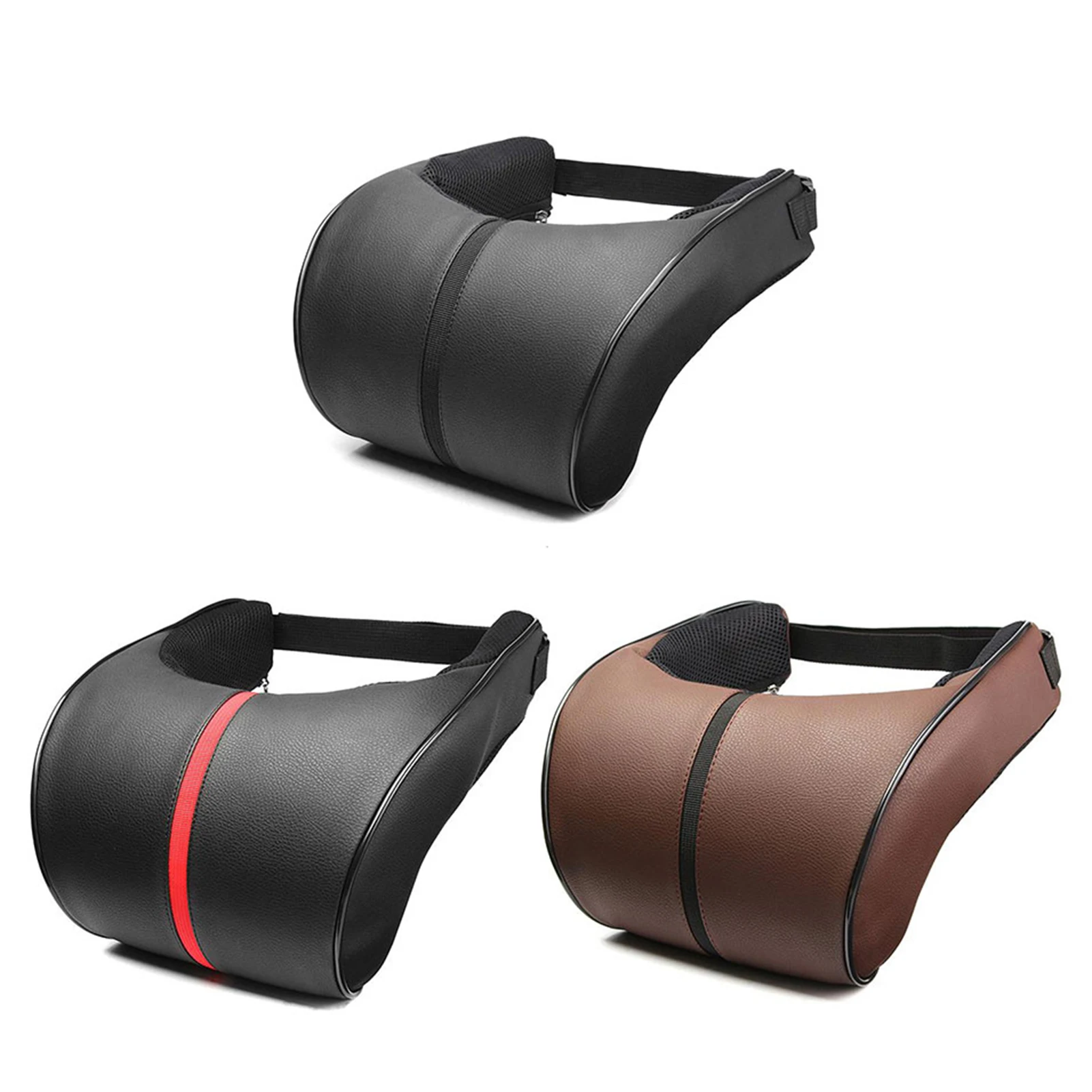 

Car Pillow Pillow Car Neck Guard Headrest Cushion PU Leather Slow Rebound Cotton Memory Foam Car Interior Products