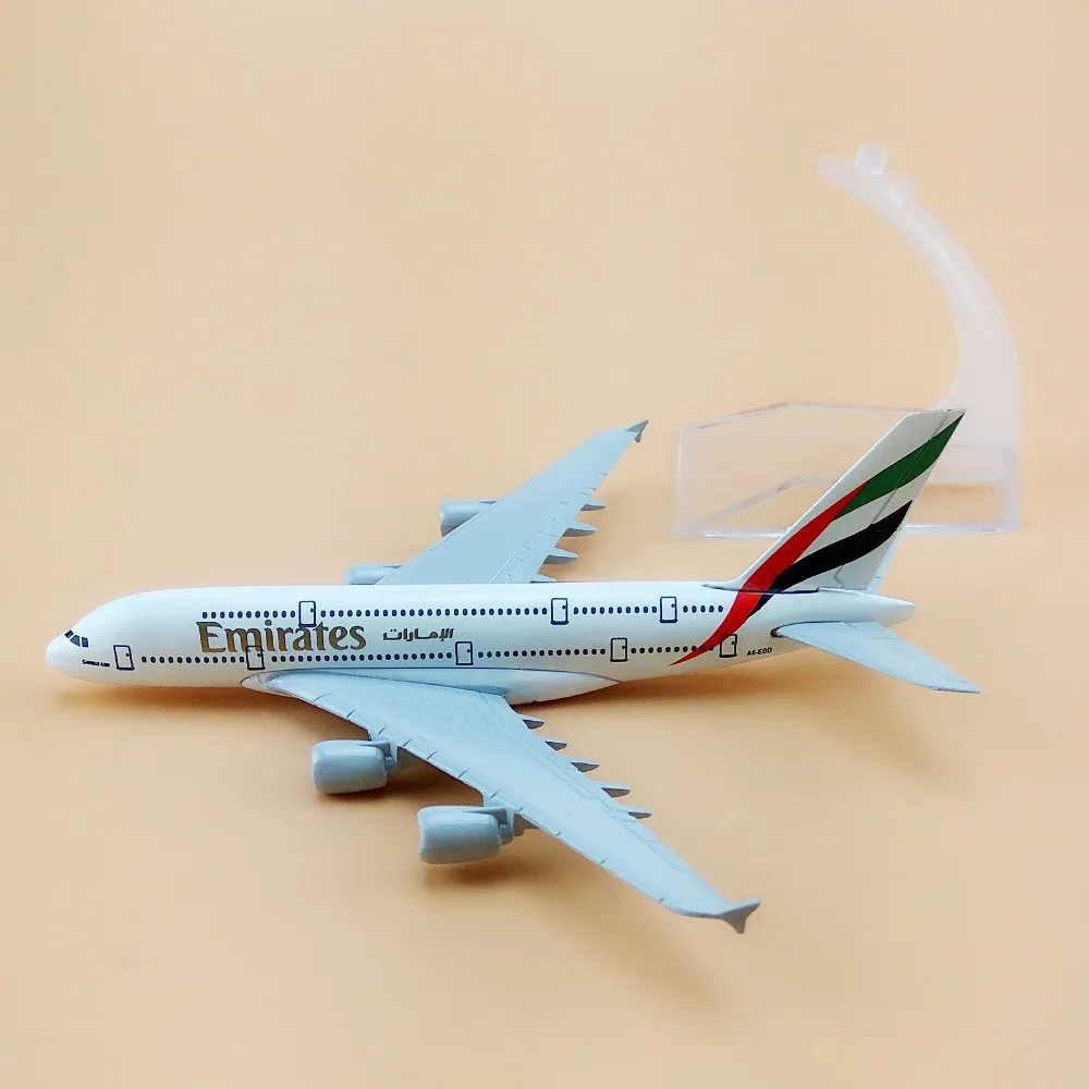 16 см Air Объединенные Арабские Эмираты A380 Airbus 380 Airways Airlines металлический сплав модель самолета литье под