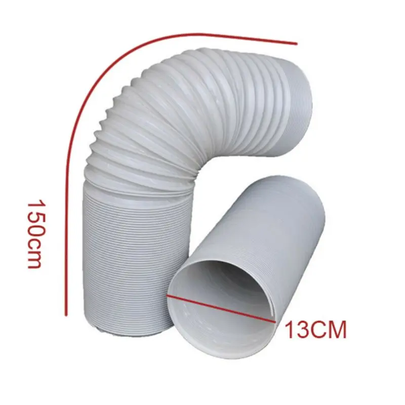 

130mm 15mm Diameter Flexible Air Conditioner Exhaust Pipe Vent Hose Duct Outlet Free Extension For Portable Air Conditioner..