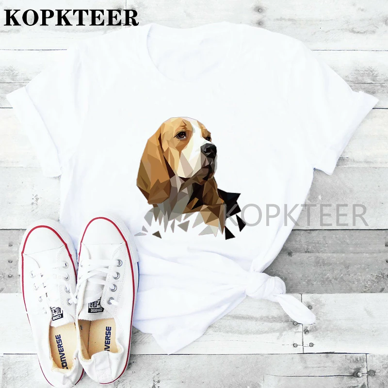 Футболка Beagle повседневная женская футболка забавная крутая с принтом Женские