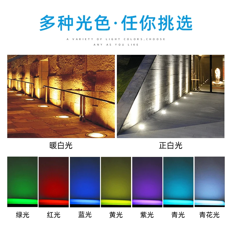 Goedkoop Led Ondergrondse Licht Cube Lights Inbouw Outdoor Stap Licht Oprit Trap Lampadaires Tuinverlichting Tuin Lamp EC50DM