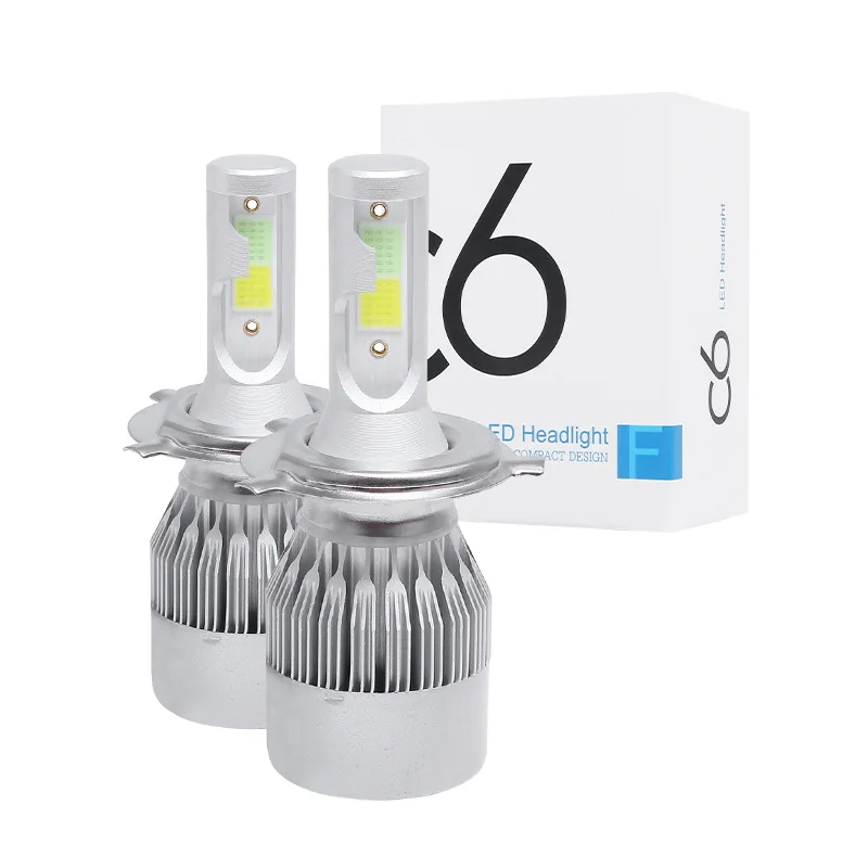 

C6 automobile LED lamp automobile headlamp bulb accessories cross border overseas warehouse direct hair H4 two color