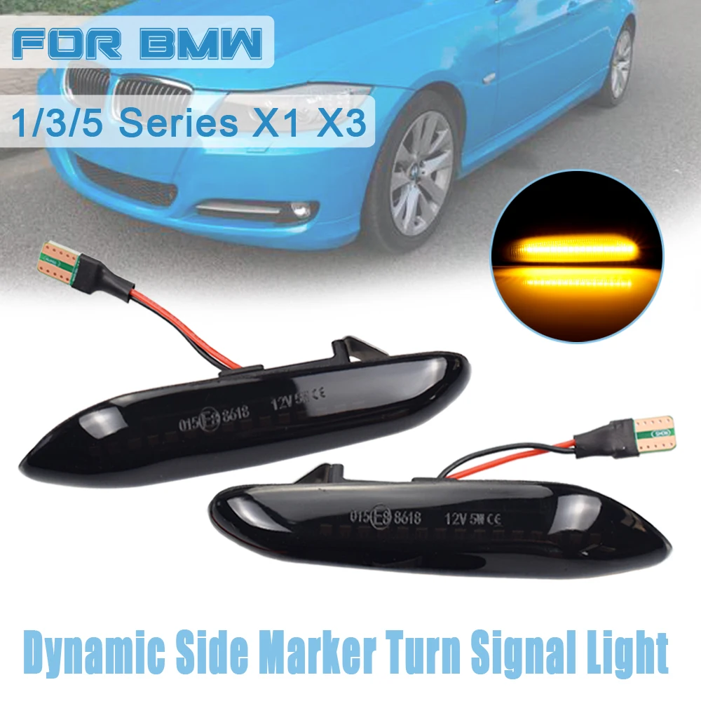 

2pcs LED Side Marker Light Repeater Lamp For BMW E60 E61 E90 E91 E81 E83 E84 E88 E92 E93 E82 E46 1 3 5 Series X1 X3