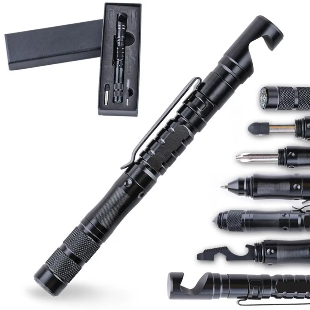 

Multifunctional Tactical Pen Mobile Phone Holder Tactical Pen Survival Tool Self-Defense With Outdoor Pen Compass Touch Scr R9E0
