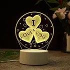 Настольная лампа с основанием в подарок, свадебный Декор, светящийся светодиодный ночник, романтический Уютный домашний декоративный светильник, постоянный ток 5 В, современный