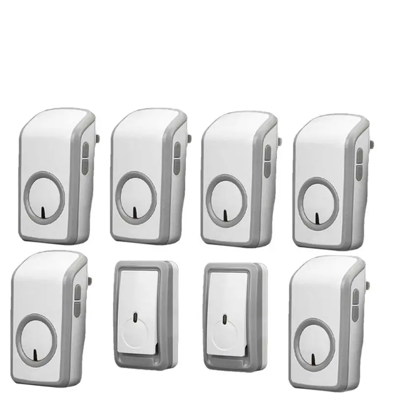 

Euro/US Plug Cordless Bell 2 Emitter+ Receiver Wireless Doorbell Waterproof 380M Door Chime 48 Melodies Digital Signal Ring