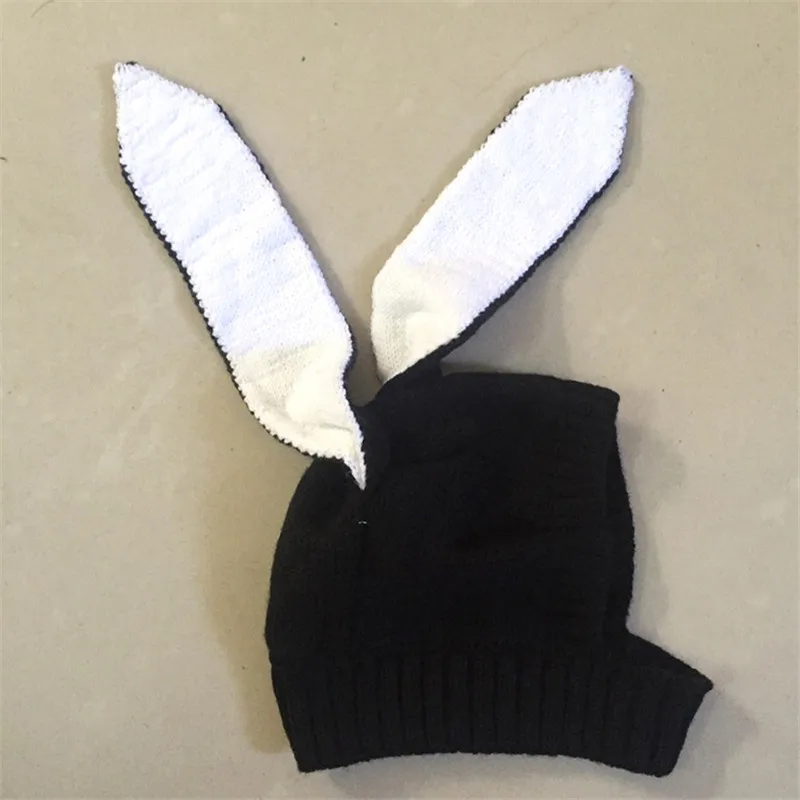 Детская шапка утепленная детская осенне-зимняя вязаная с длинными ушками