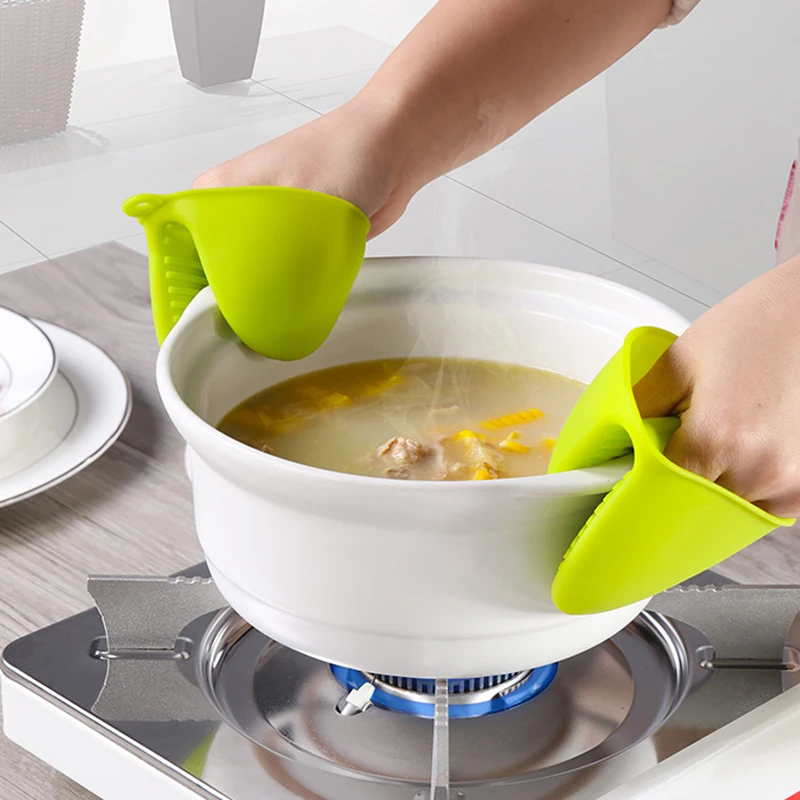 Силиконовые термостойкие перчатки для кухни и духовки изоляционные