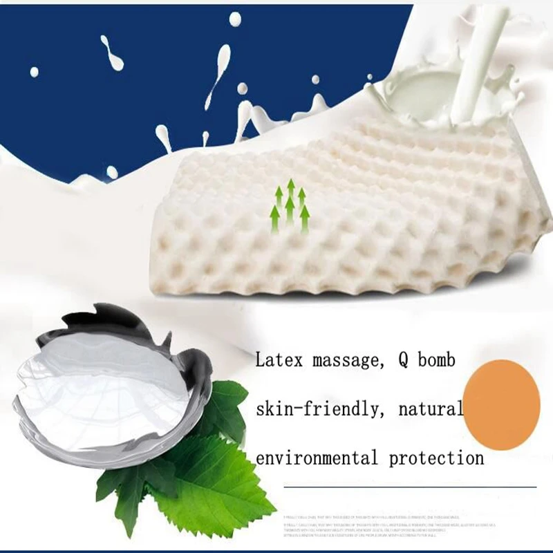 

Thailand Natural Memory Latex Pillow High Quality Pure Latex Pillow Wave Pillow 0 Pressure Repair Relieve Neck Shoulder Soreness