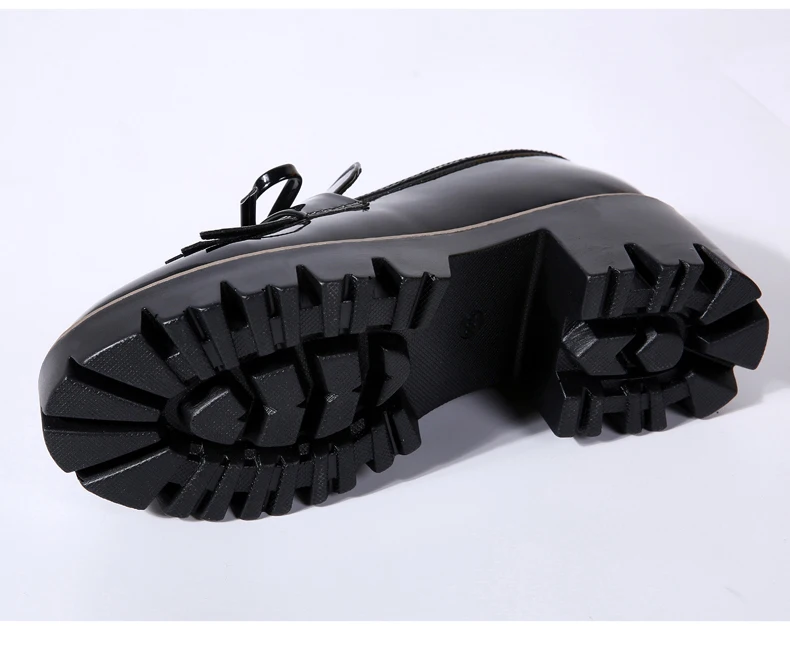 O16U Women Autumn Shoes Patent Leather Slip on Tassel Loafers Platform Flat Casual Shoes Women Flats Spring Shoes for Ladies