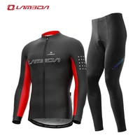 lambda mens biking suit velvet warm long sleeve biking suit biking mountain bike breathable jacket autumn and winter