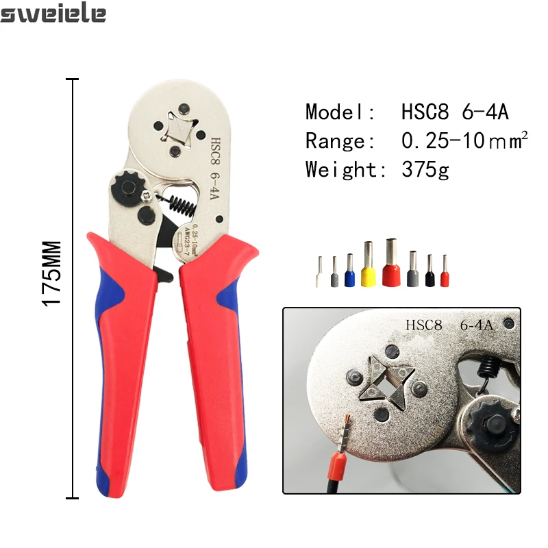 Набор инструментов для обжима проводов HSC8 6-4A многофункциональный инструмент