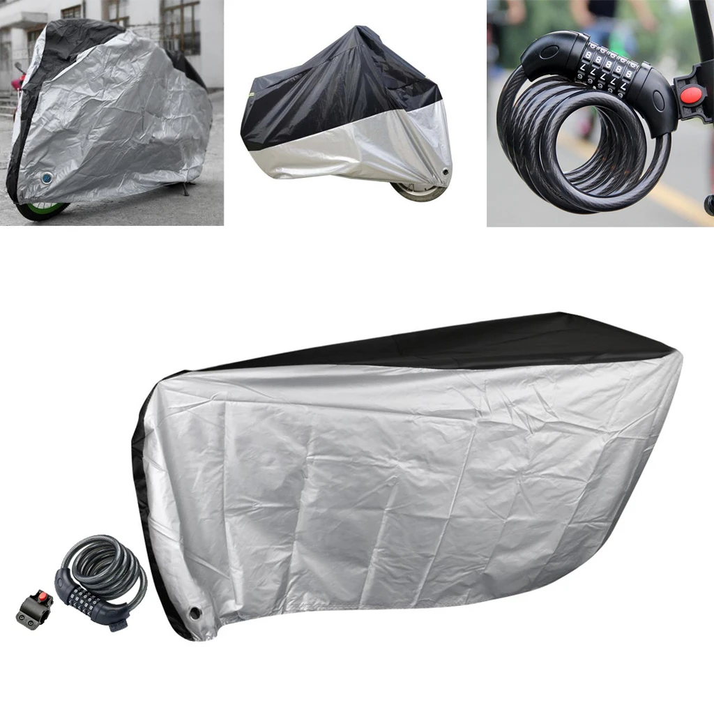 

Durable Bike Cover Outdoor Storage Shed Waterproof Cable Lock