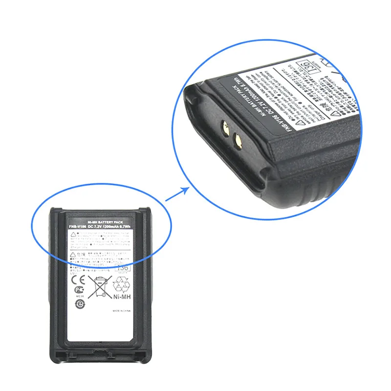 FNB-V106 Ni-MH аккумулятор 1200mAh для Yaesu Vertex Standard VX-230 VX-231 VX228 | Электроника