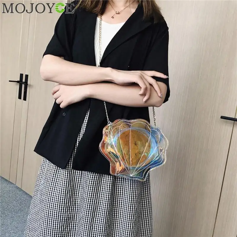 Модная лазерная сумка на плечо с цепочкой, сумочка для девочек, женская сумка через плечо, мини сумка-мессенджер