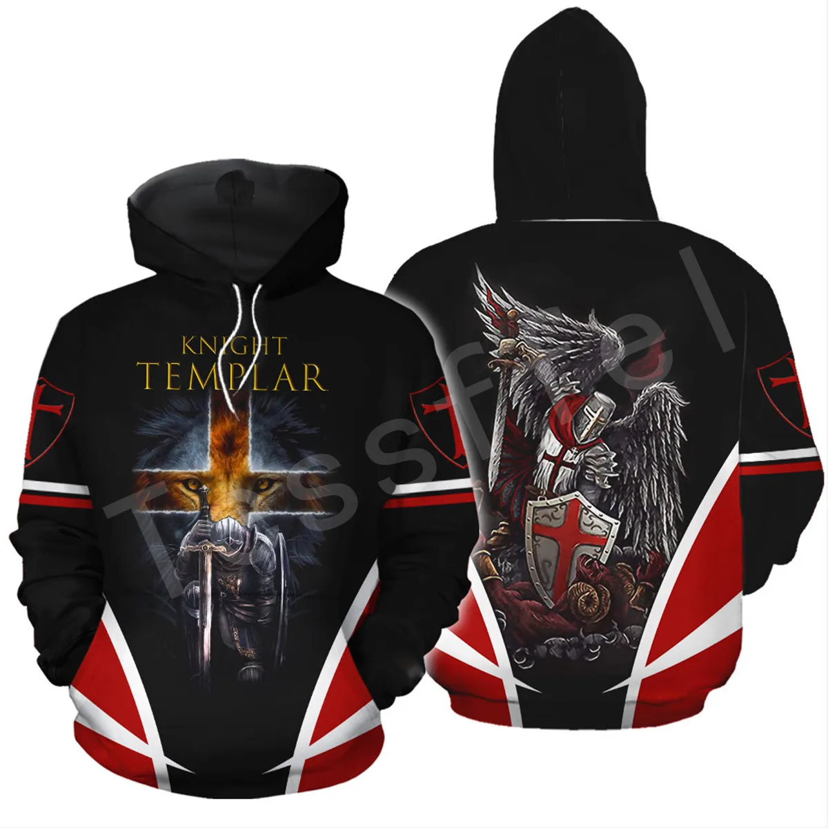 Толстовка tessвам Knight Templar cavalie с 3D принтом толстовка куртка Мужская и женская