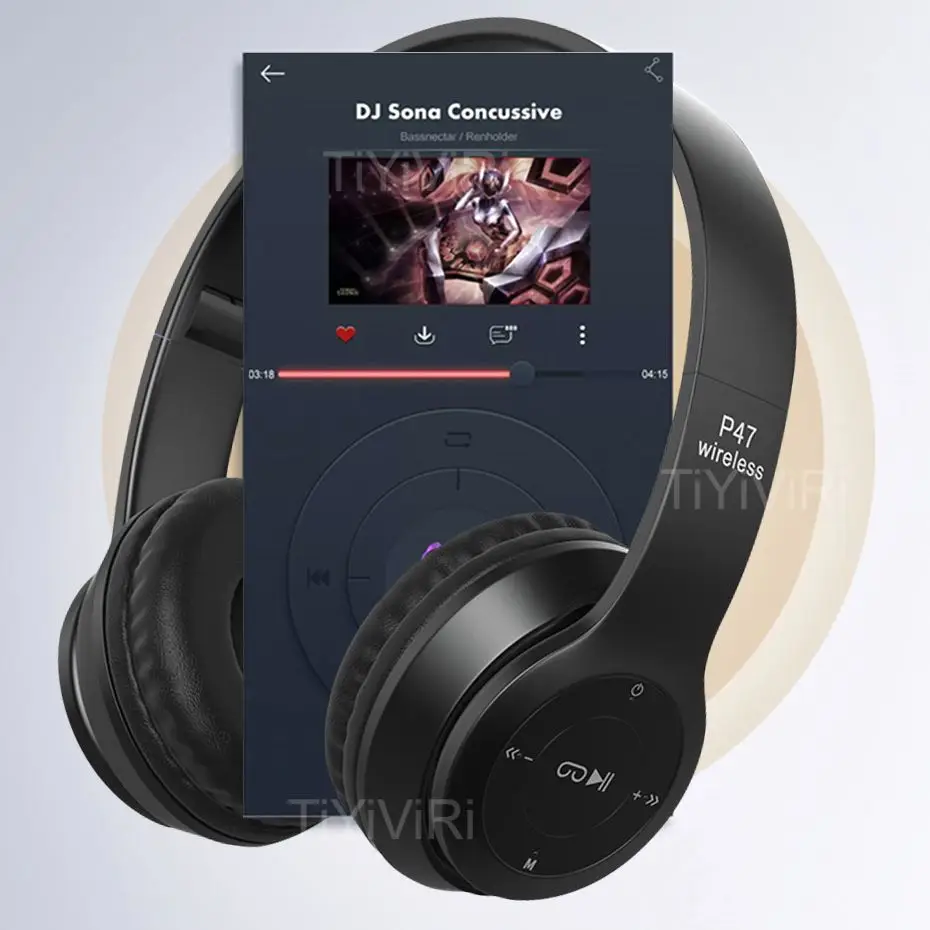 

Wireless Headphones Over Ears With Mic For Kid Girls Boy Hifi Stereo Headphones Phone Music Bass Bluetooth Headset Gamer Gift