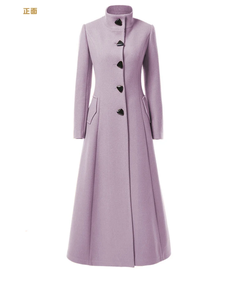 Fashion Mandarin Collar Single Breasted Slim Winter Coat Women Plus Size XXXL Long Seelve OverCoat Female Outwear For Girls