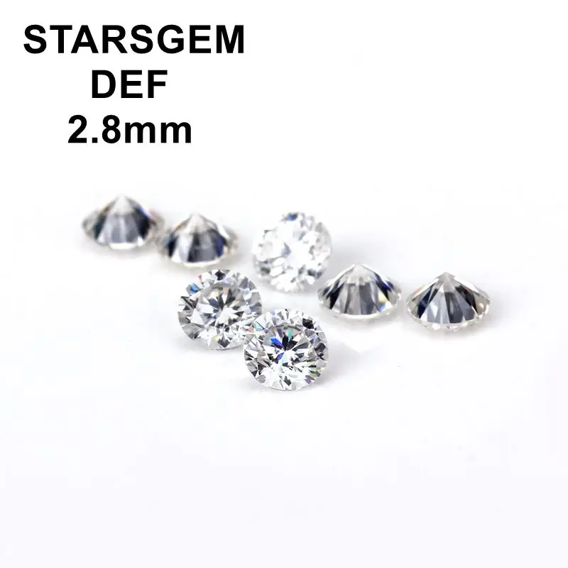 

Модный бриллиантовый драгоценный камень в упаковке, 2,8 мм, 1 карат