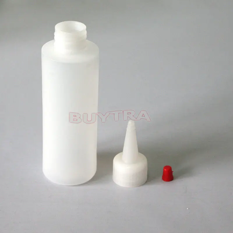 

Wholesale Small 4 OZ Clear Round Squeeze Dispensing Bottle with Removable Red Cap Refillable Bottles for Glue